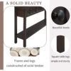 Rustic Console Table with Drawers and Shelf