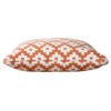 20" X 20" Orange And White 100% Cotton Geometric Zippered Pillow
