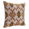 20" X 20" Orange 100% Cotton Geometric Zippered Pillow