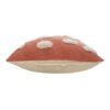 20" X 20" Orange And White 100% Cotton Zippered Pillow