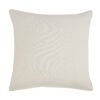 20" X 20" Orange And White 100% Cotton Zippered Pillow