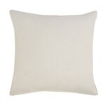 20" X 20" Orange And White 100% Cotton Zippered Pillow
